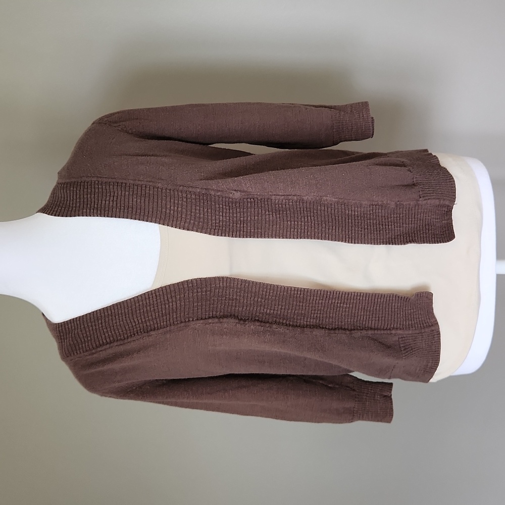 St. John's Bay Cardigan Sweater Size Small Brown